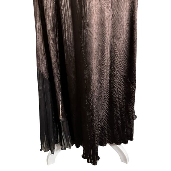 Komarov Ombre Maxi Long Sleeve Cowl Neck Dress sz L - Picture 4 of 13